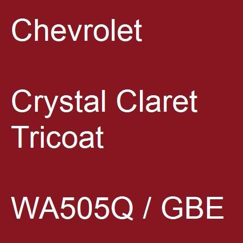 Chevrolet, Crystal Claret Tricoat, WA505Q / GBE.